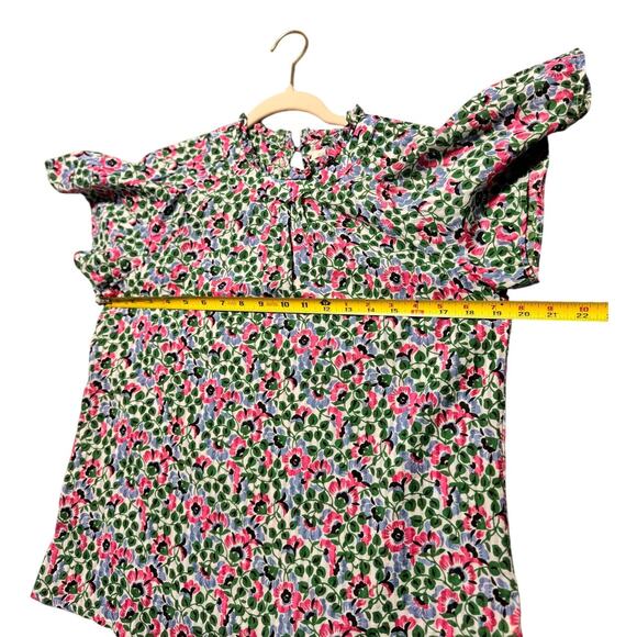 Banjanan womens micro floral blouse xs Multi cottage core - Picture 4 of 10